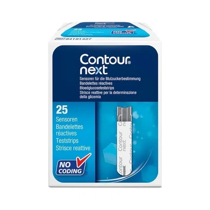 Bayer - Bayer Contour Next Test Strips For Blood Glucose Measurement 25 Pieces