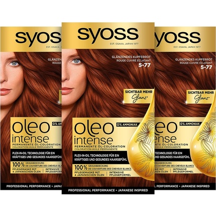 Syoss Copper Wholesale SYOSS Oleo Intense Permanent Oil Colouration Hair Colour 5-77 ...