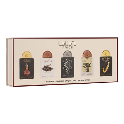 Lattafa - Lattafa Pride Giftset No.2 - Artisan Ethnique, Natural Oud, Tharwah Silver, Eternal Oud, Ishq Al Shuyukh Gold Set 5x20ml EDP