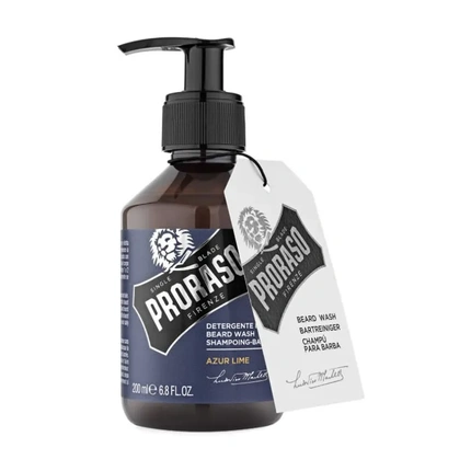 Proraso - Proraso Azur Lime Beard Wash 200ml Beard Shampoo With Citrus And Juniper Scent
