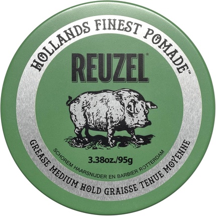 Reuzel - Reuzel Green Grease Oil Based Pomade Medium Hold Medium Shine