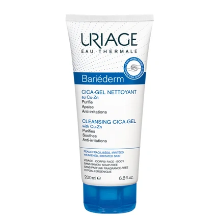 Uriage - Uriage Baridermcica Cleansing Gel 200ml Gentle Cleansing Gel For Sensitive Skin