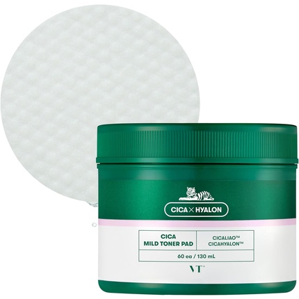 Vt Cosmetics - Cica Hyalon Soft Toner Pad with 0.5% Salicylic Acid - Soothing Repair and Anti-Acne