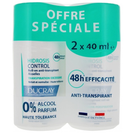 Ducray Hidrosis Control Antiperspirant Roll-On Underarms 2 x 40ml