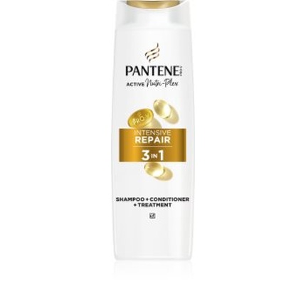 Pantene Pro-V Intensive Repair 3 in 1 Shampoo, conditioner and treatment for weak, dry and damaged hair 325 ml. Provides hair with nutrients. Without mineral oils. Active Nutri-Plex