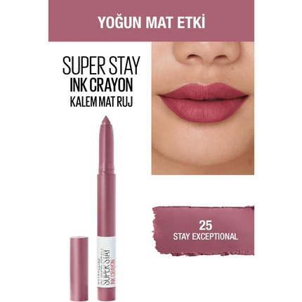 Maybelline - Maybelline Superstay Matte Ink Crayon Lipstick - Longlasting with Precision