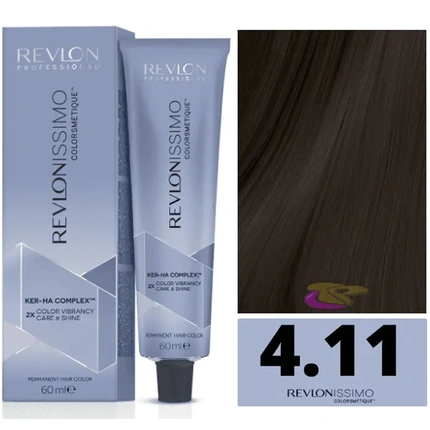 Revlon - Revlon Revlonissimo Colorsmetique 411 Medium Chestnut Intense Ash 60ml