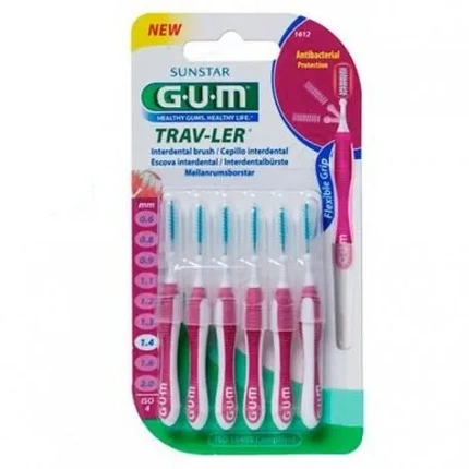 Sunstar - Gum Sunstar Gum Gum Interdental Brush Proxabrush Trip 6 Pieces 14 Mm Iso 4