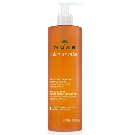NUXE - Nuxe Rve De Miel Face And Body Cleansing Gel 400ml Moisturizing Shower Gel For Body And Face