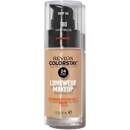 Revlon - Revlon Colorstay Liquid Foundation Makeup for Combination & Oily Skin SPF15 Medium to Full Coverage 30ml Matte Finish Sand Beige