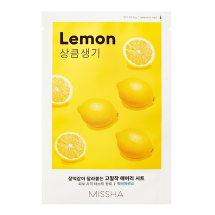 Missha - Missha Airy Fit Sheet Mask Brightening Mask With Lemon Extract 19ml