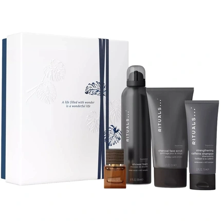 Rituals - Rituals The Ritual Of Homme Medium 2025 Eau De Parfum 15 Ml With Shower Gel Foam 200 Ml Shampoo 70 Ml And Charcoal Facial Peel 125 Ml