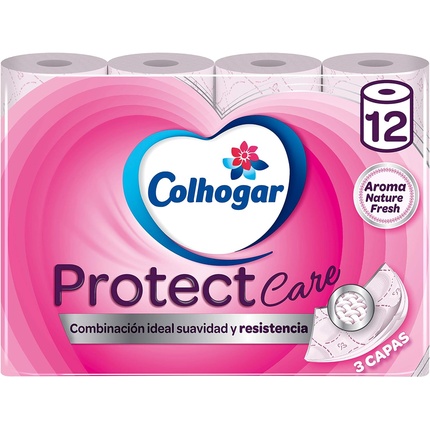 Wholesale Colhogar Protect Care Aroma 3-Ply Toilet Paper 12 Rolls - Qogita